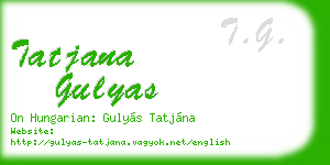 tatjana gulyas business card