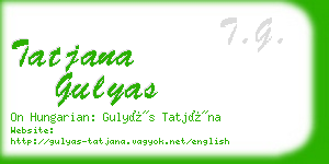 tatjana gulyas business card